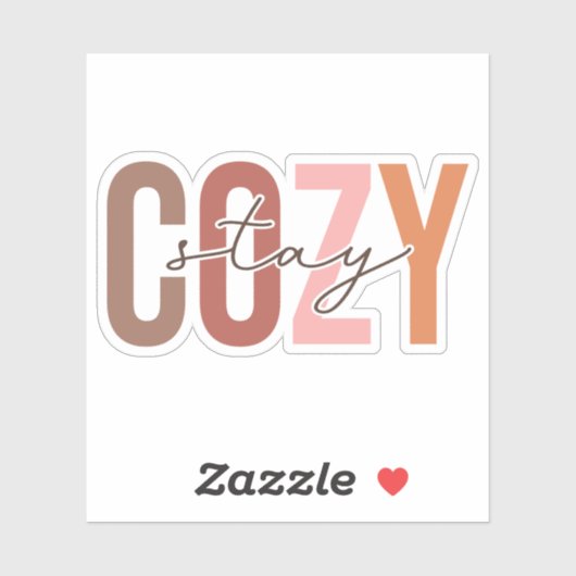 Blijf gezellig HERFST op maat gesneden vinyl Sticker (Vel)