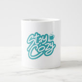 Blijf Gezellig Herfst Winter Quote Grote Koffiekop (Voorkant)