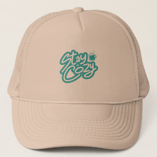 Blijf Gezellig Herfst Winter Quote Trucker Pet