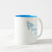 Blijf gezellig "winter" tweekleurige koffiemok (Voorkant rechts)