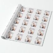 Blijf gezellig Woodland Fox Christmas Cadeaupapier (Uitgerold)