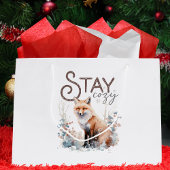 Blijf gezellig Woodland Fox Christmas Groot Cadeauzakje