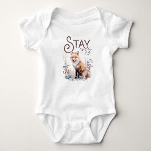 Blijf gezellig Woodland Fox Christmas Romper (Voorkant)