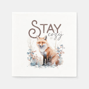 Blijf gezellig Woodland Fox Christmas Servet