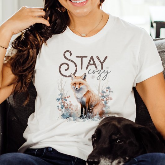 Blijf gezellig Woodland Fox Christmas T-shirt
