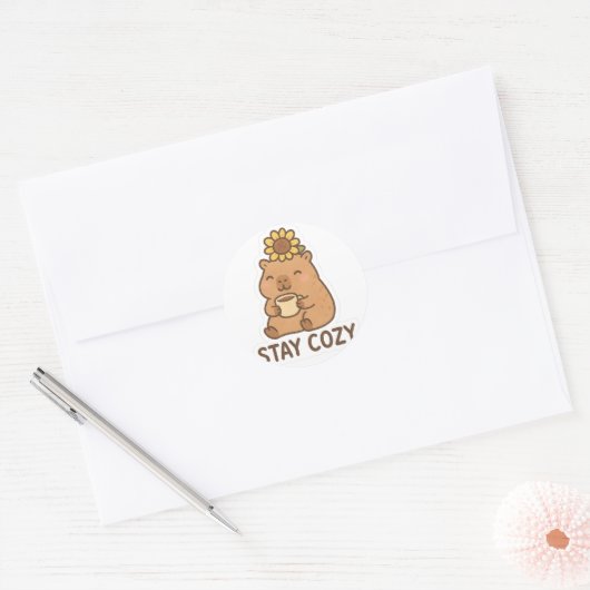 Blijf Gezellige Esthetische Sticker - Warm & Comfo (Envelop)
