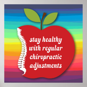Blijf gezond (Apple) Chiropractisch Poster