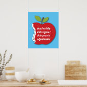 Blijf gezond (Apple) Chiropraktijk Poster 20 x 24  (Keuken)
