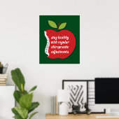 Blijf gezond (Apple) Chiropraktijk Poster 20 x 24  (Thuiskantoor)