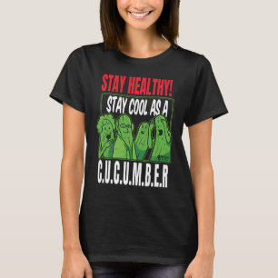 Blijf gezond Blijf koel Vrouwen Zwart T-shirt