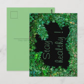 Blijf gezond met de groene Ivy Briefkaart (Voorkant / Achterkant)