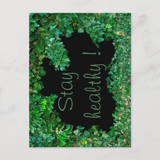 Blijf gezond met de groene Ivy Briefkaart (Voorkant)