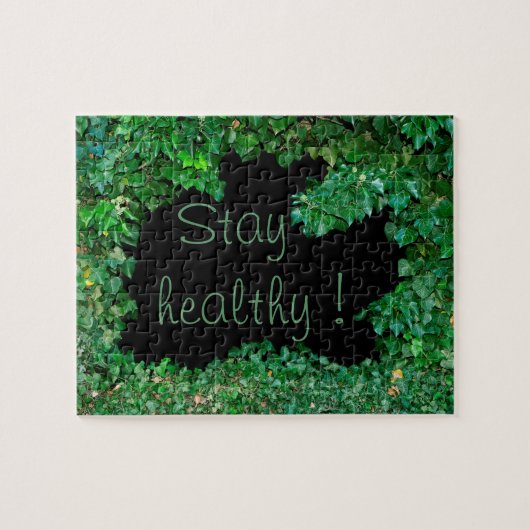 Blijf gezond met groene Klimop Legpuzzel (Horizontaal)
