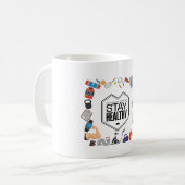 Blijf gezond motivatie ontwerp koffiemok (Voorkant links)