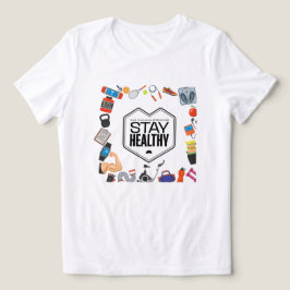 Blijf gezond motivatie ontwerp Tri-Blend shirt