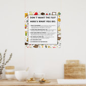 Blijf gezond Poster voor griepseizoen (Keuken)