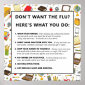 Blijf gezond Poster voor griepseizoen (Voorkant)