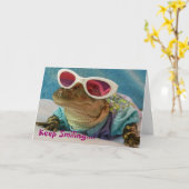 Blijf glimlachen... Alligator in zonnebril Kaart (Gele Bloem)