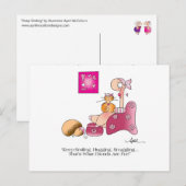 BLIJF GLIMLACHEN Borstkanker Briefkaart (Voorkant / Achterkant)