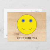 Blijf glimlachen briefkaart (Voorkant / Achterkant)