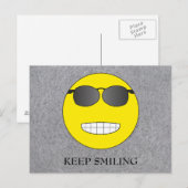 Blijf glimlachen briefkaart (Voorkant / Achterkant)