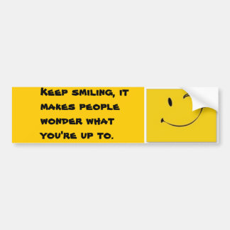 Blijf glimlachen bumpersticker