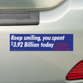 Blijf glimlachen bumpersticker (Op auto)