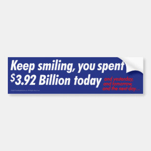 Blijf glimlachen bumpersticker