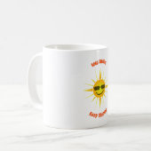 Blijf glimlachen en blijf winkelen koffiemok (Voorkant links)