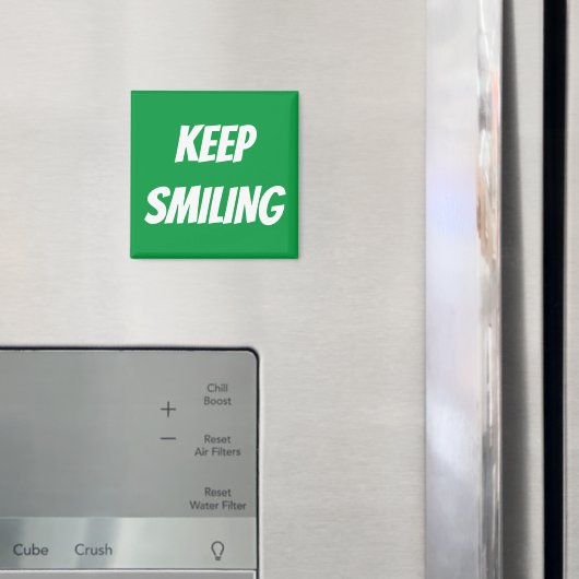 Blijf glimlachen, groene witte magneet (Insitu (Koelkast))