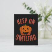 Blijf glimlachen HALLOWEEN GESCHENK Briefkaart (Staand voorkant)