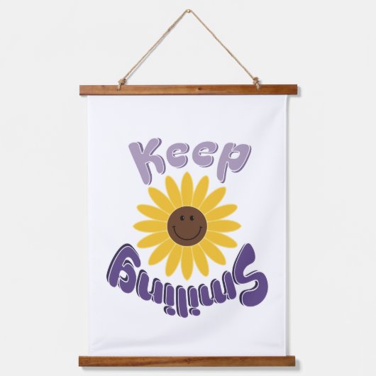 Blijf glimlachen hangend wandkleed (Voorkant)