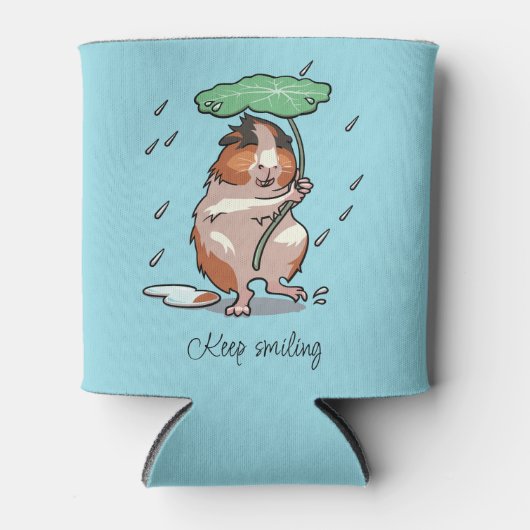 Blijf glimlachen Happy Guinea Pig Genieten van de  Blikjeskoeler (Voorkant)