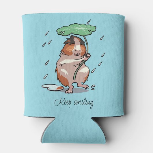 Blijf glimlachen Happy Guinea Pig Genieten van de Blikjeskoeler (Achterkant)