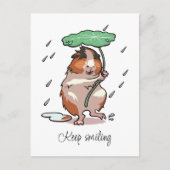 Blijf glimlachen Happy Guinea Pig Genieten van de  Briefkaart (Voorkant)