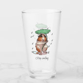Blijf glimlachen Happy Guinea Pig Genieten van de  Glas (Voorkant)