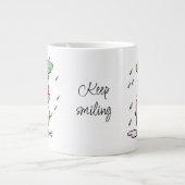 Blijf glimlachen Happy Guinea Pig Genieten van de  Grote Koffiekop (Voorkant)