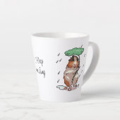 Blijf glimlachen Happy Guinea Pig Genieten van de Latte Mok (Rechterhoek)