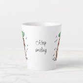 Blijf glimlachen Happy Guinea Pig Genieten van de Latte Mok (Voorkant)