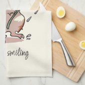 Blijf glimlachen Happy Guinea Pig Genieten van de Theedoek (Quarter Fold)