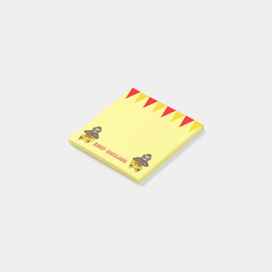 "BLIJF GLIMLACHEN", het leven is een circus Post-I Post-it® Notes (Schuin)
