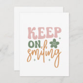 Blijf glimlachen Inspirerend quote Kaart (Voorkant / Achterkant)