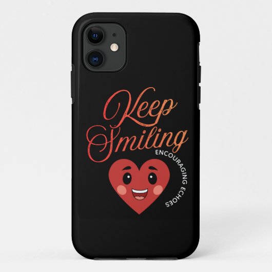 Blijf glimlachen Inspirerende iPhone Hoes (Achterkant)