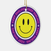 Blijf glimlachen keramisch ornament (Rechts)