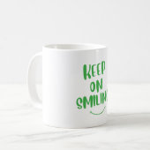 Blijf glimlachen koffiemok (Voorkant links)