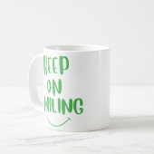 Blijf glimlachen koffiemok (Voorkant links)