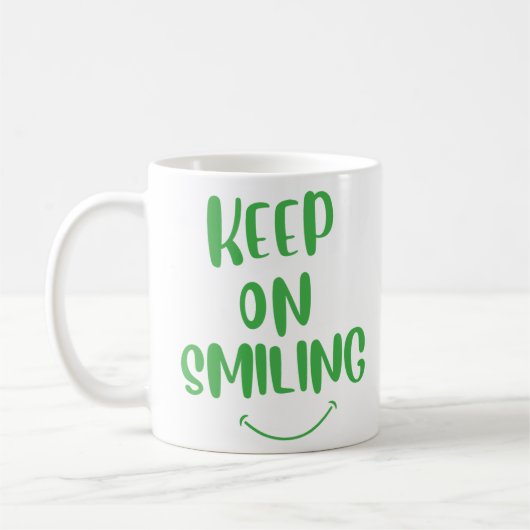 Blijf glimlachen koffiemok (Links)
