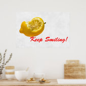 Blijf glimlachen! Lemonsamenstelling Poster (Keuken)