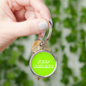 Blijf glimlachen, liefdadigheidsgroen wit sleutelhanger (Hand)