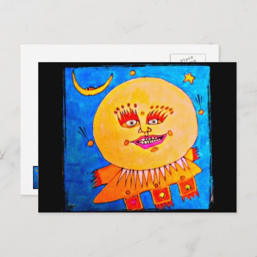 Blijf glimlachen met Art Briefkaart (Voorkant / Achterkant)